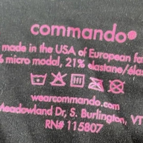 COPY - Commando Butter Solid Black Long Sleeve V-Neck Bodysuit Size Large New - Picture 4 of 4